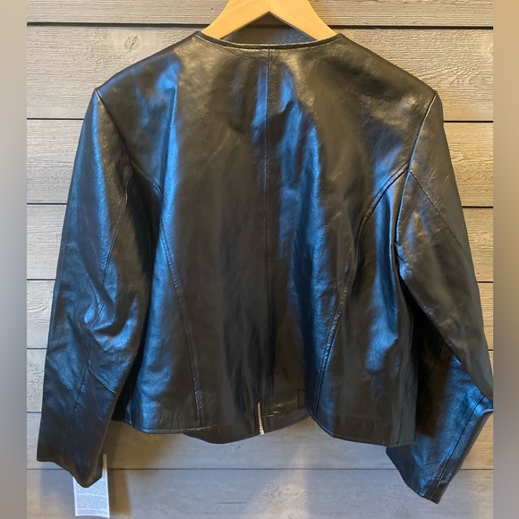 NWT Jessica London Leather Jacket - Picture 5 of 5